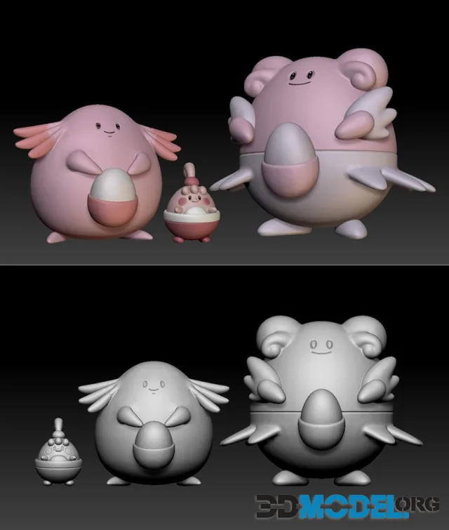 Pokemon Happiny Chansey Blissey – Printable