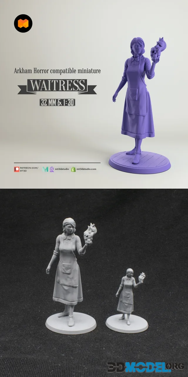 Waitress - Arkham Horror compatible – Printable