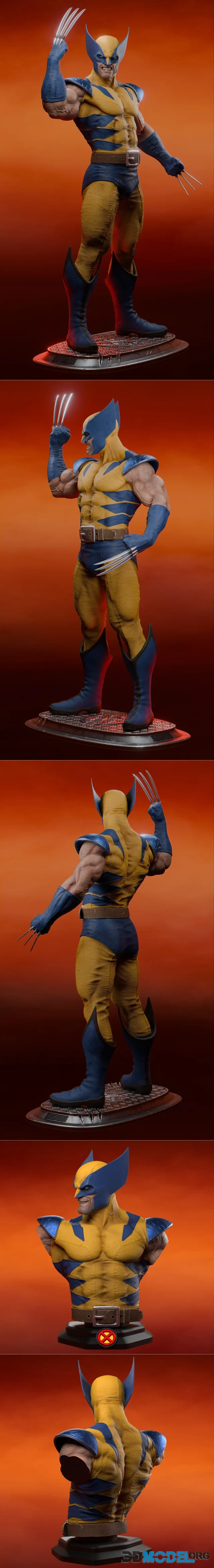 Gonza Estay - Wolverine Sculpture and Bust – Printable