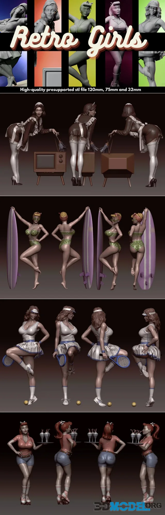 Alexa - Retro Girls 1 – Printable