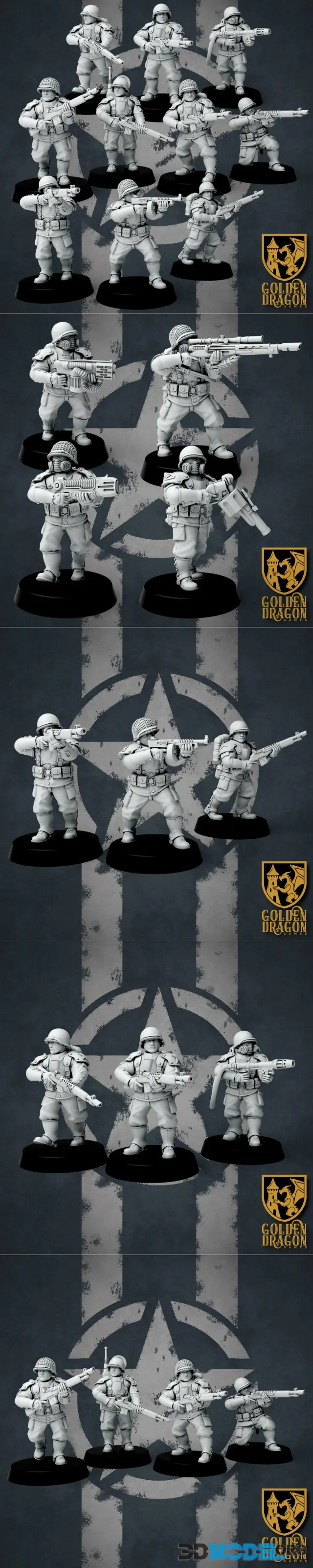 Golden Dragon Games - United States - Infantry – Printable