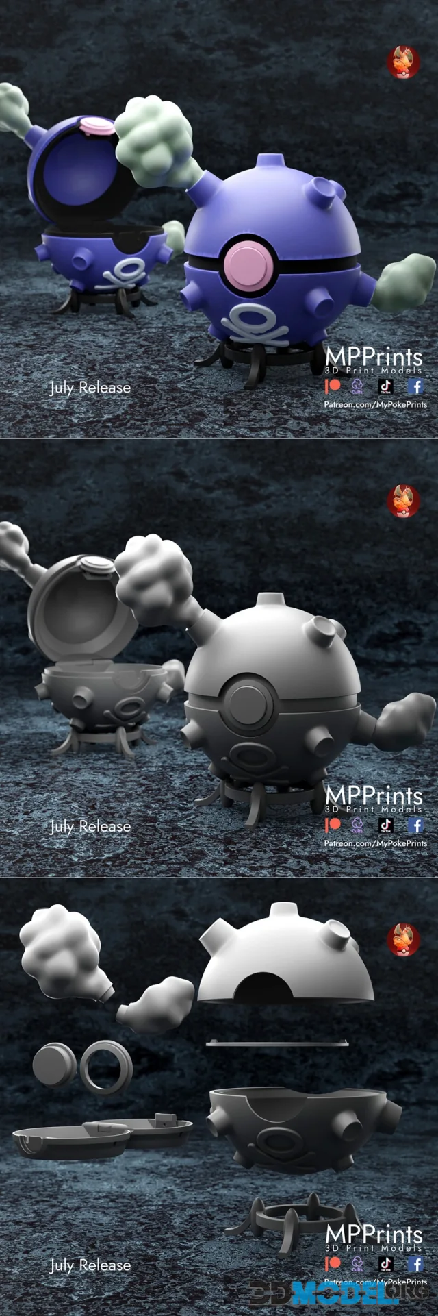 Koffing Pokeball – Printable