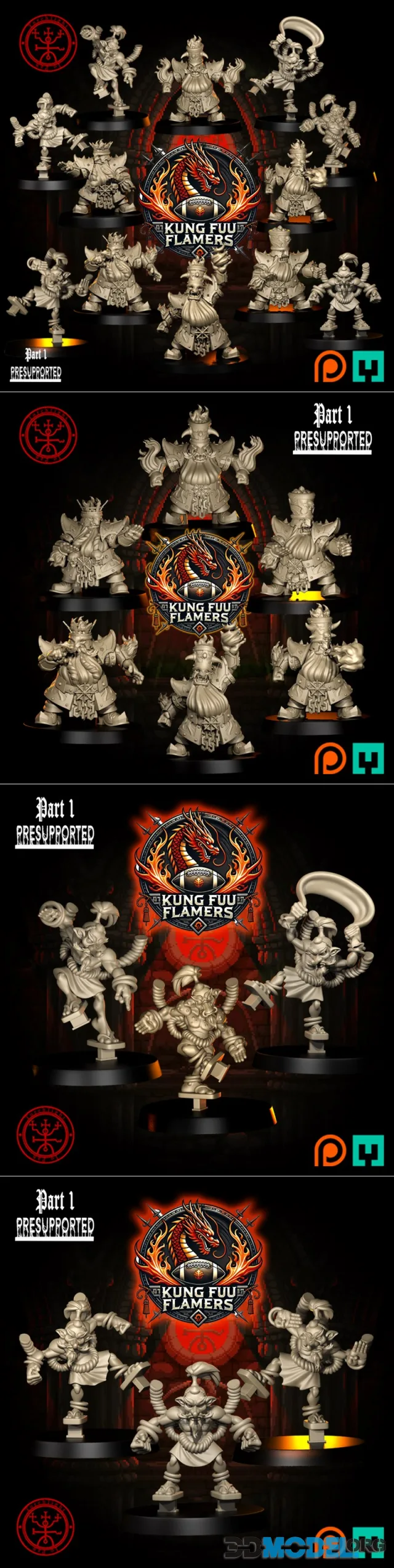 Torchlight Models - Kung Fu Flamers – Printable