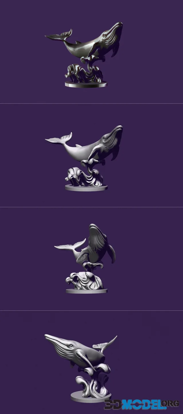 Whale on the wave toy – Printable