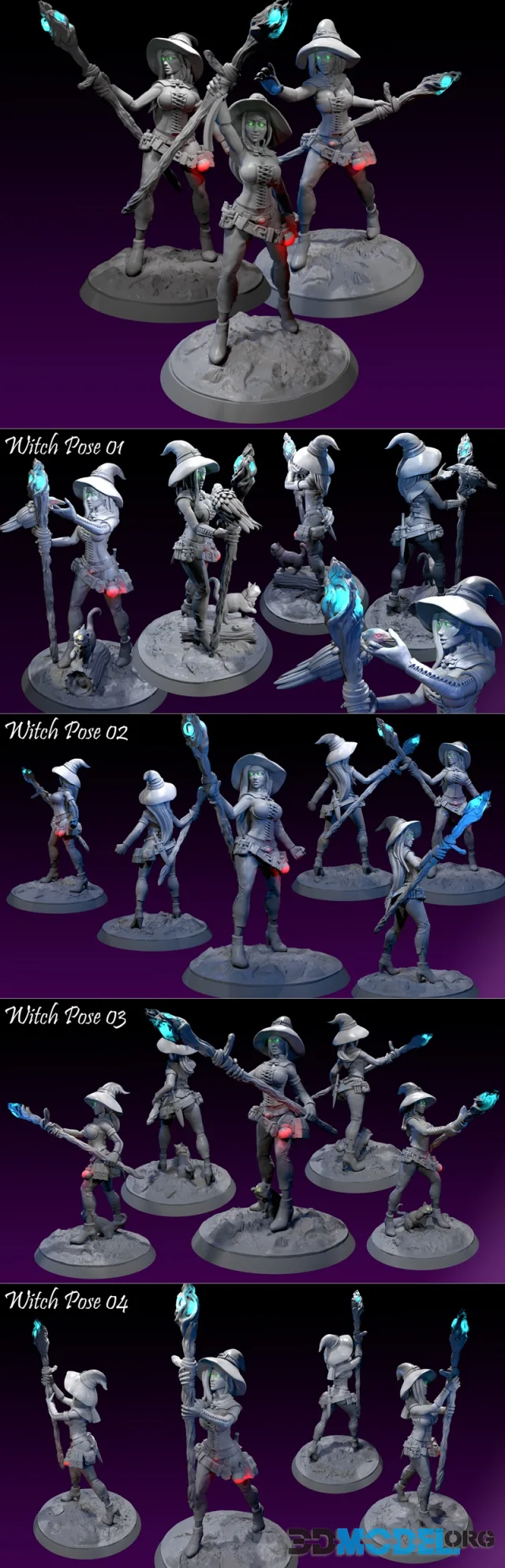 Foxy Models - Witches – Printable
