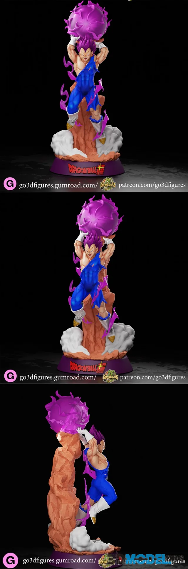 Go3DFigures - Vegeta Ego – Printable