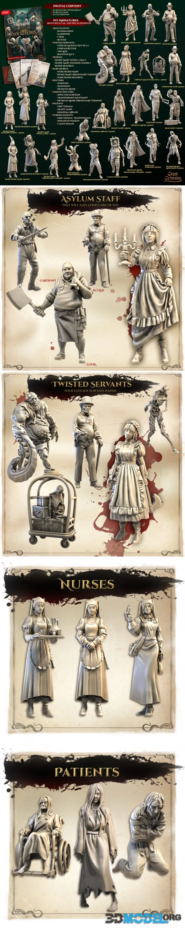 Great Grimoire - Wicked Hills - Staff and Patients – Printable