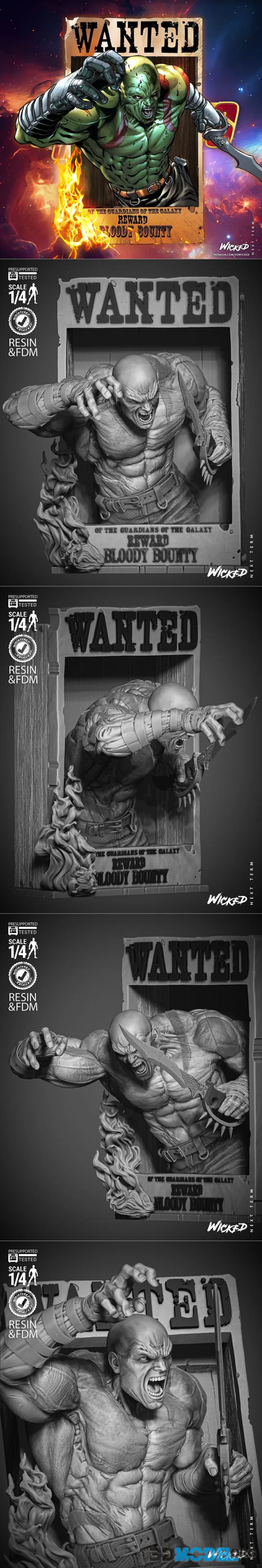 WICKED - Drax Comic Bust Poster – Printable
