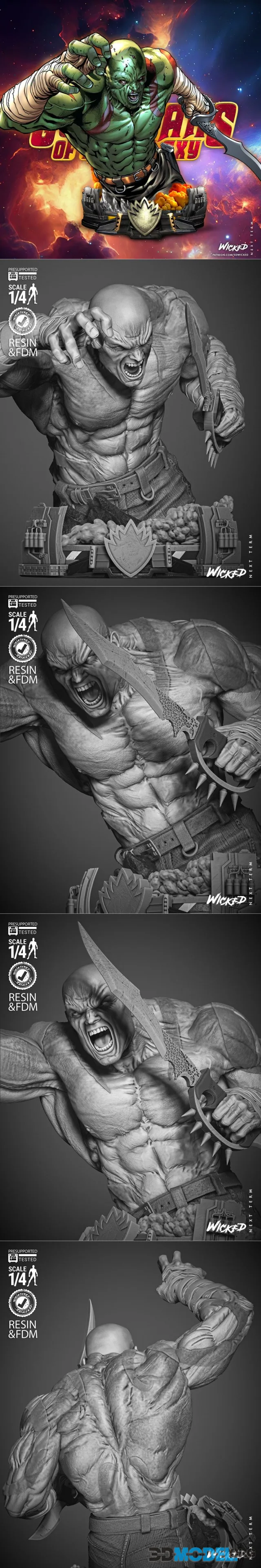 WICKED - Drax Comic Bust – Printable