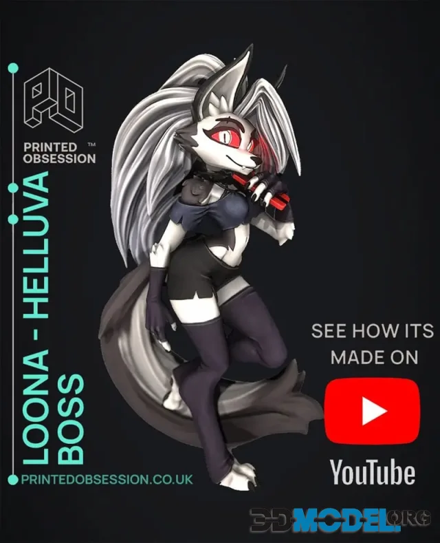 Loona - Helluva Boss - Fan Art – Printable