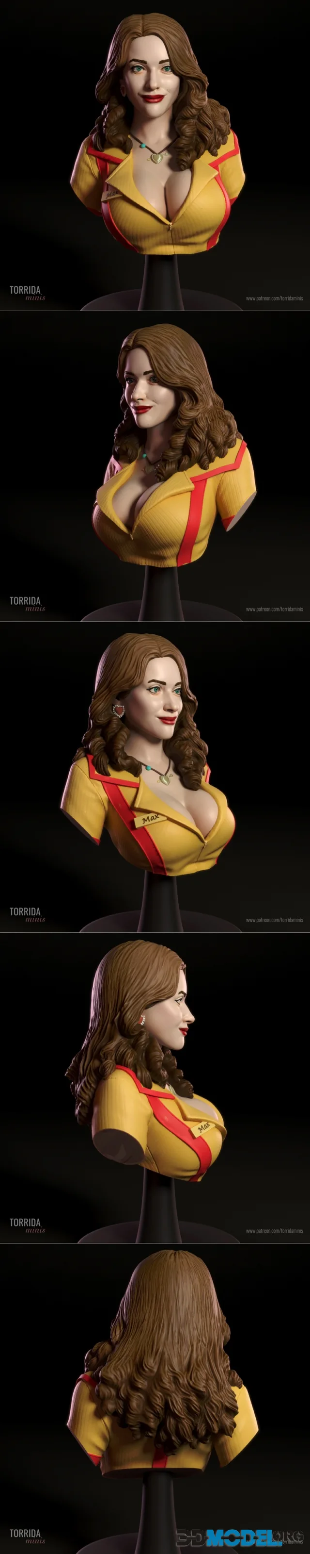 Torrida Minis - Max Black bust – Printable