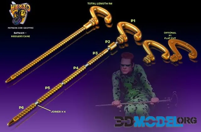 Hex3D - Riddlers Cane 1995 – Printable