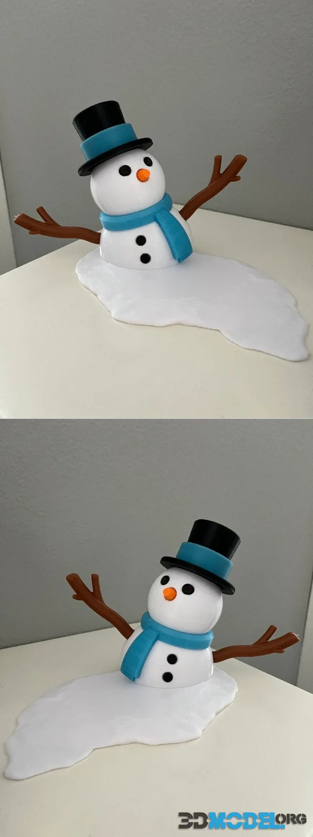 Melted Snowman Christmas Decoration – Printable