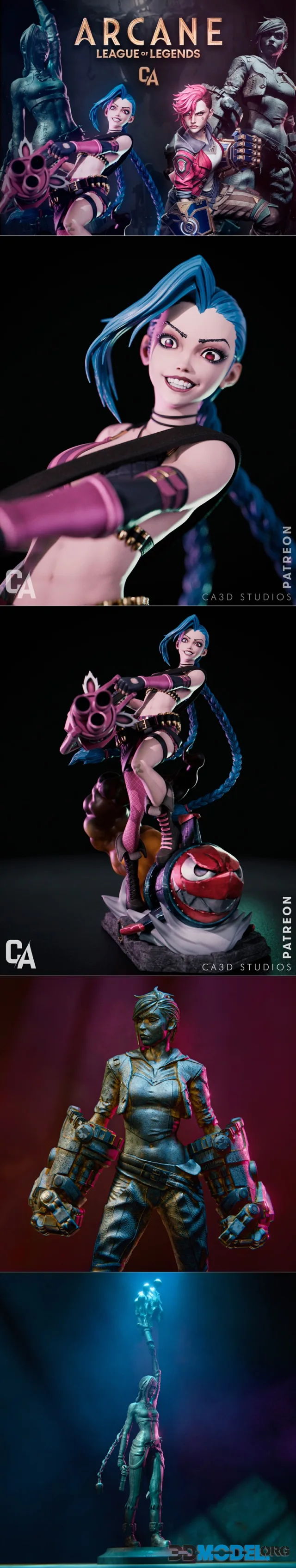 Ca 3d Studios - Arcane League of Legends - Jinx and Vi – Printable
