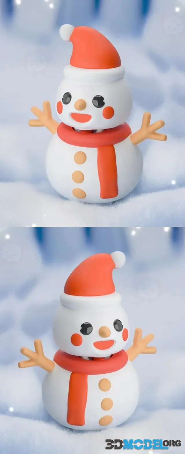 Snowman Keychain – Printable