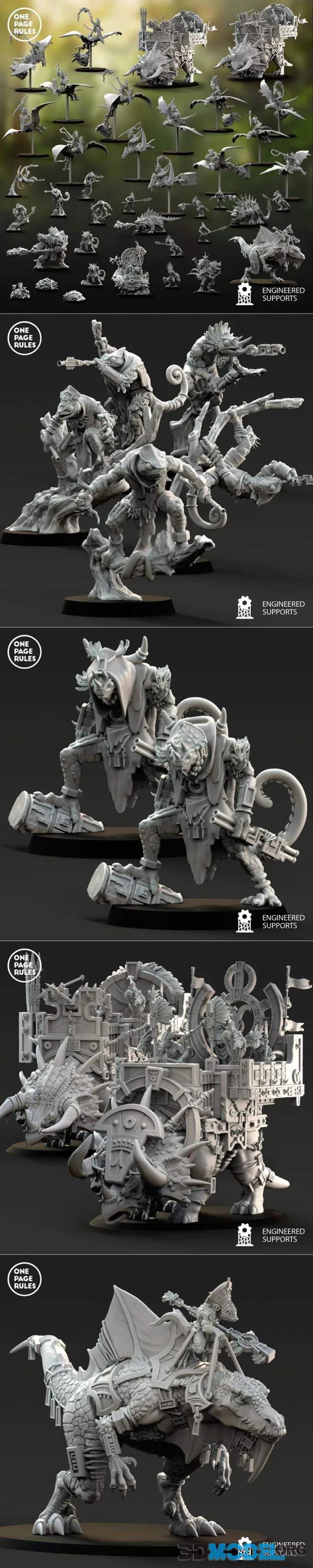 One Page Rules - Saurians - Army Bundle 2 – Printable