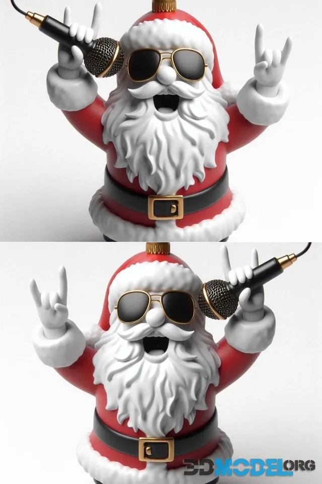 Rock and Roll Santa - Christmas with Attitude – Printable