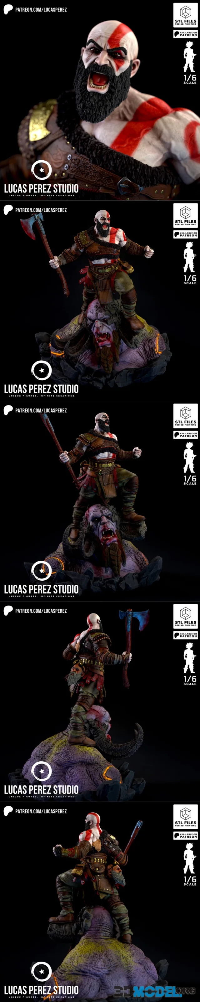 Lucas Perez Studio - Kratos - God Of War – Printable