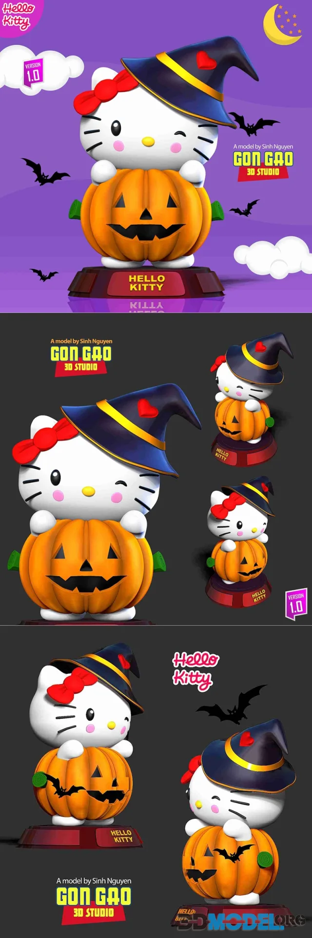 Hello Kitty Halloween Custom – Printable