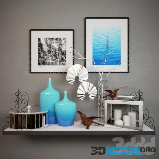 Decorative set with birds