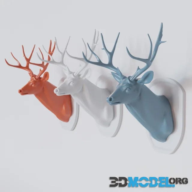 deer head 3 color