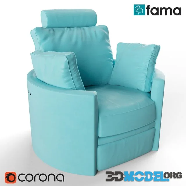 Fama Leather Moon Chair