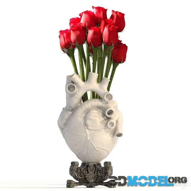 Heart Vase 2_White