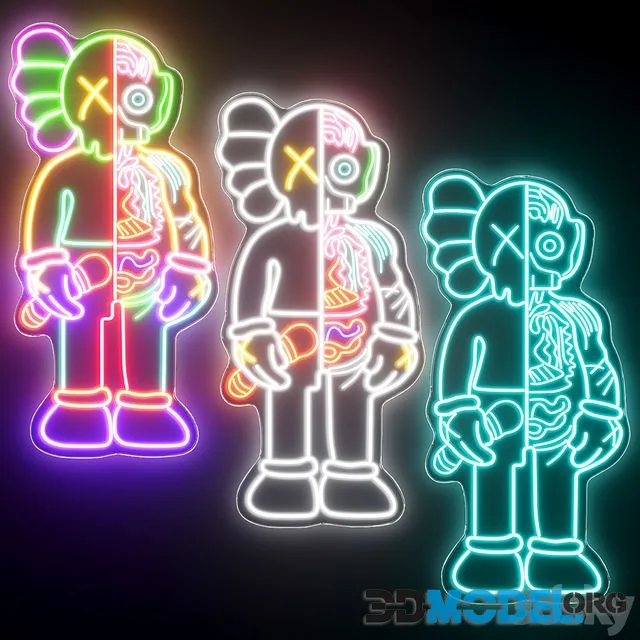 KAWS Neon Sign
