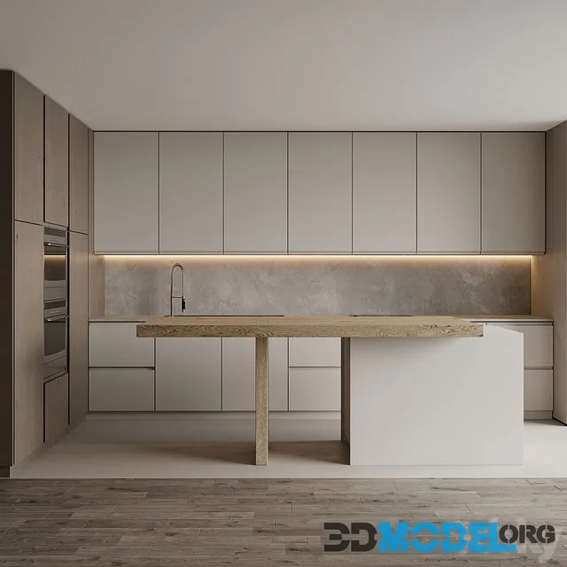 Modern corner kitchen with island 1