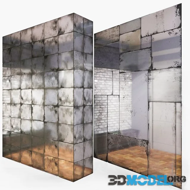 Patinated mirror
