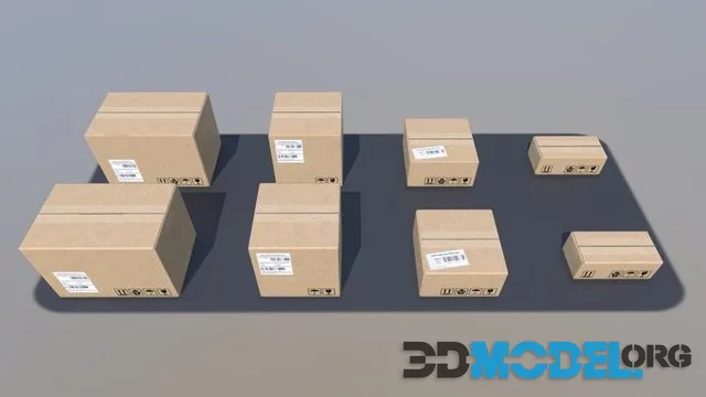 PBR Cardboard Boxes Animated And Destructible (PBR)