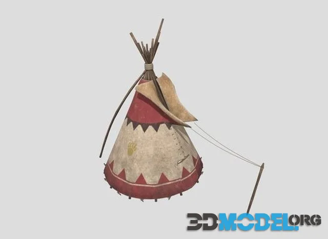 Teepee With 4K And 2K Textures (PBR)