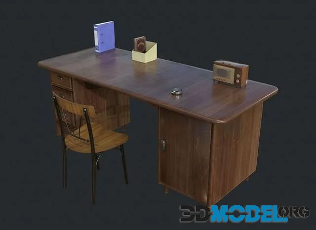 Vintage Writing Table – Desk – Vintage Radio (PBR)