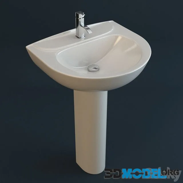 Washbasin with faucet