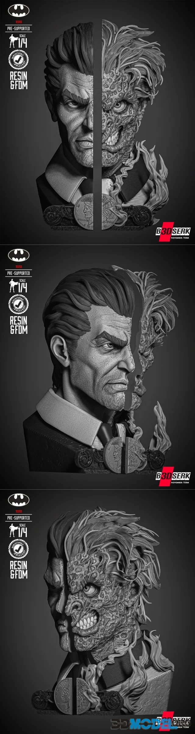 B3DSERK - Two Face Book Holder – Printable