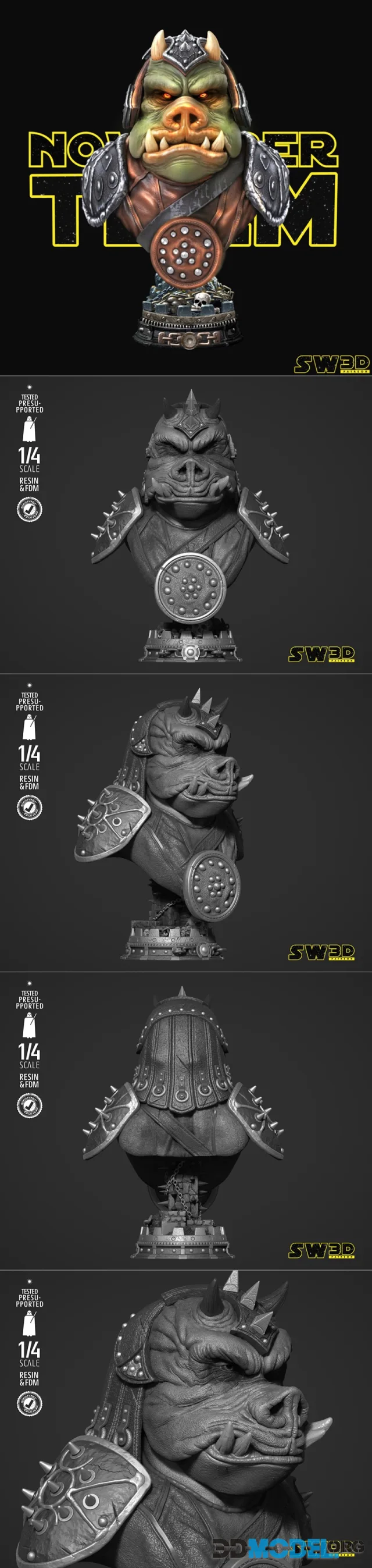 SW3D - Gamorrean Guard Portrait Bust – Printable