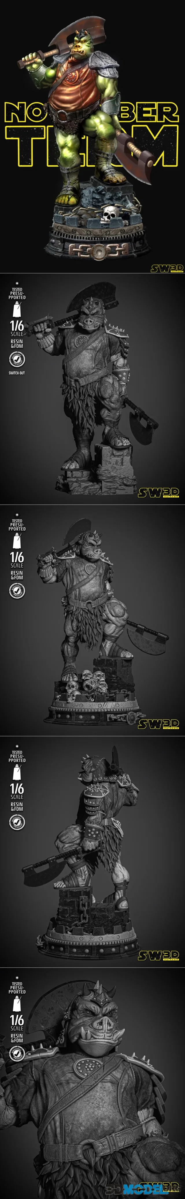 SW3D - Gamorrean Guard Sculpture – Printable