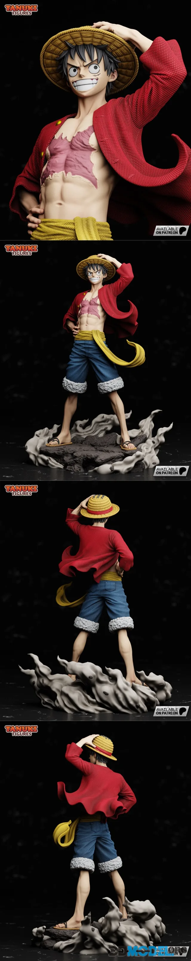 Tanuki Figures - Luffy Fullsize – Printable