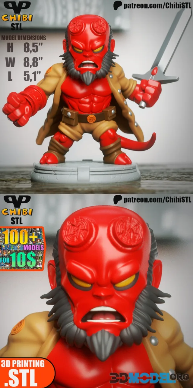 Hellboy Chibi – Printable