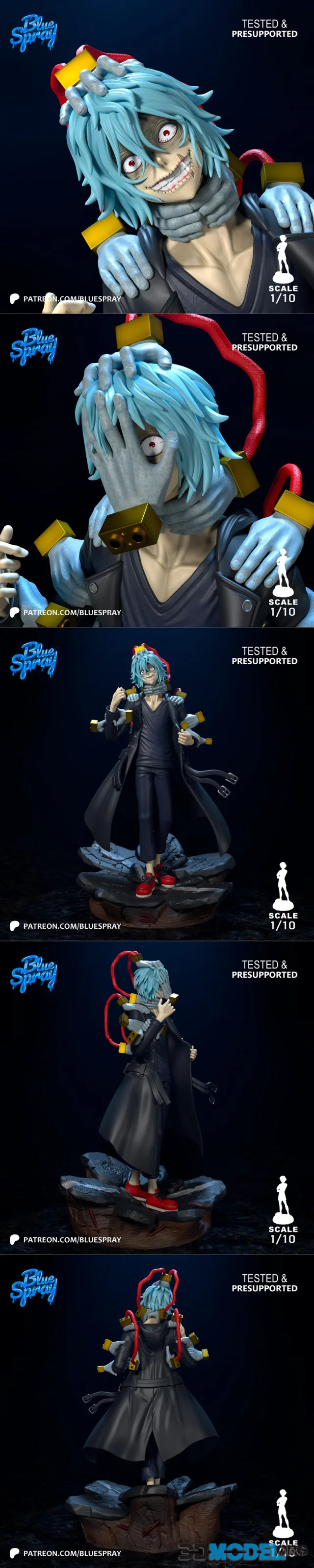 Blue Spray - Tomura Shigaraki Sculpture – Printable