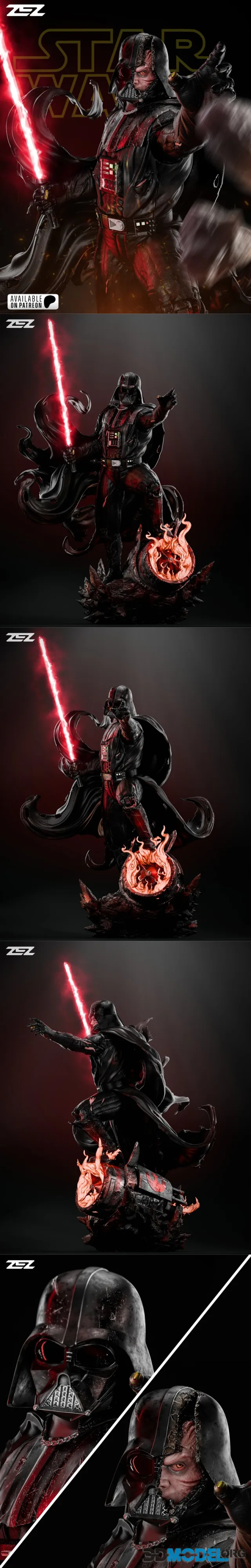 ZEZ Studios - Darth Vader Sculpture and Bust – Printable