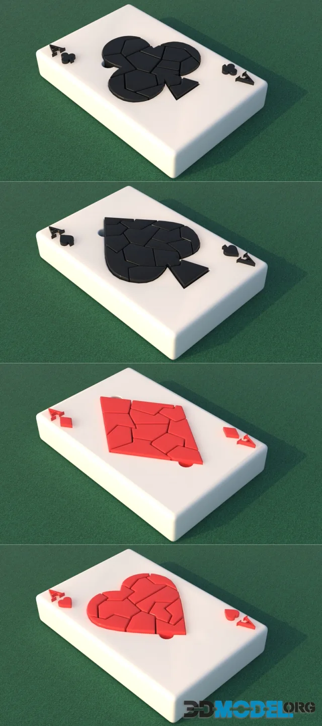 Poker Ace card Puzzle – Printable