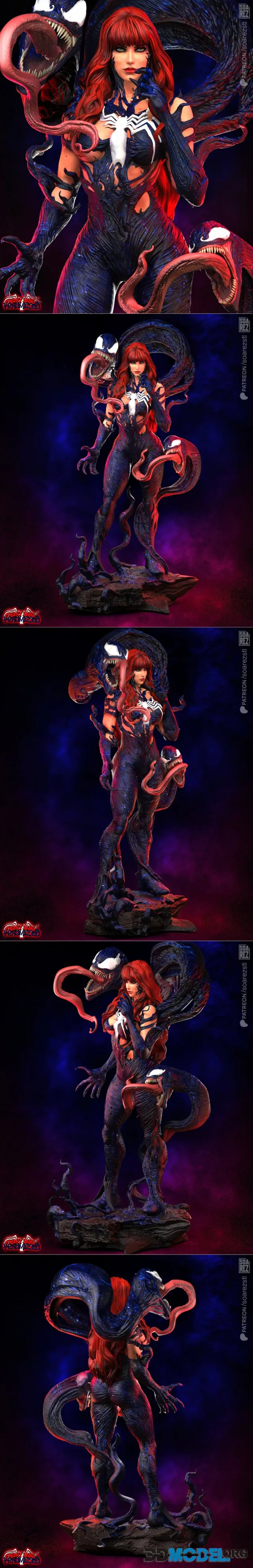 Soarez 3d - Mary Jane Venomized – Printable