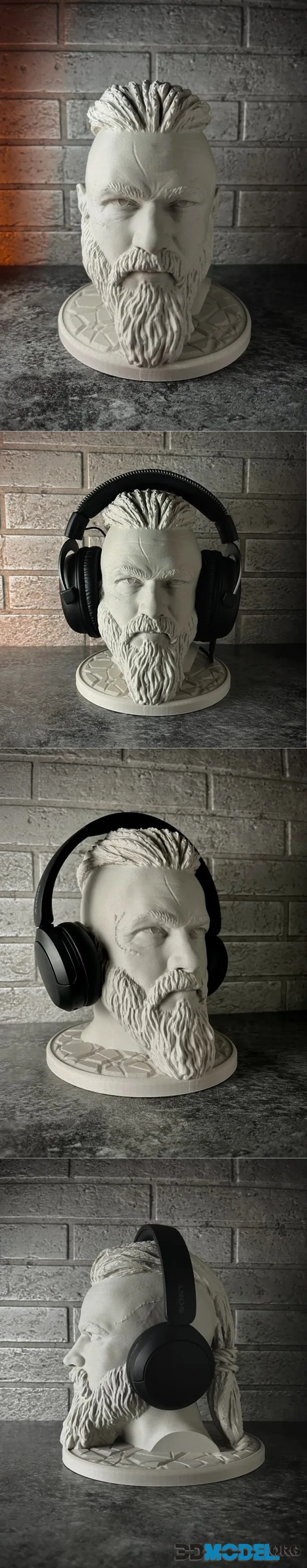 Headphone Stand - Ragnar Lothbrok Bust - Vikings – Printable