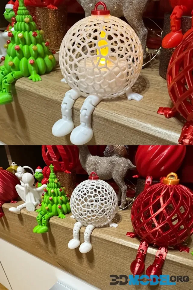 Articulated Christmas Ball Voronoi – Printable