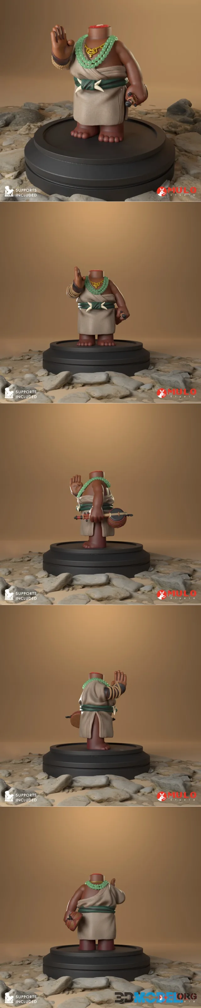 Mulo Studio - Chibi Headless Monk – Printable
