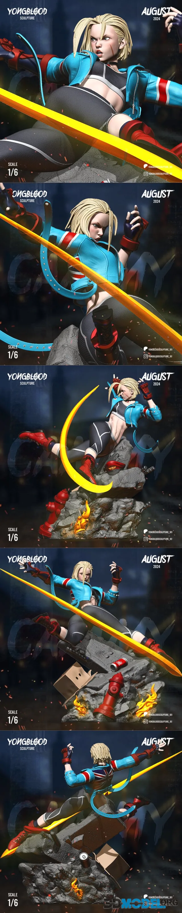 Yongblood Sculpture - Cammy Street Fighter – Printable