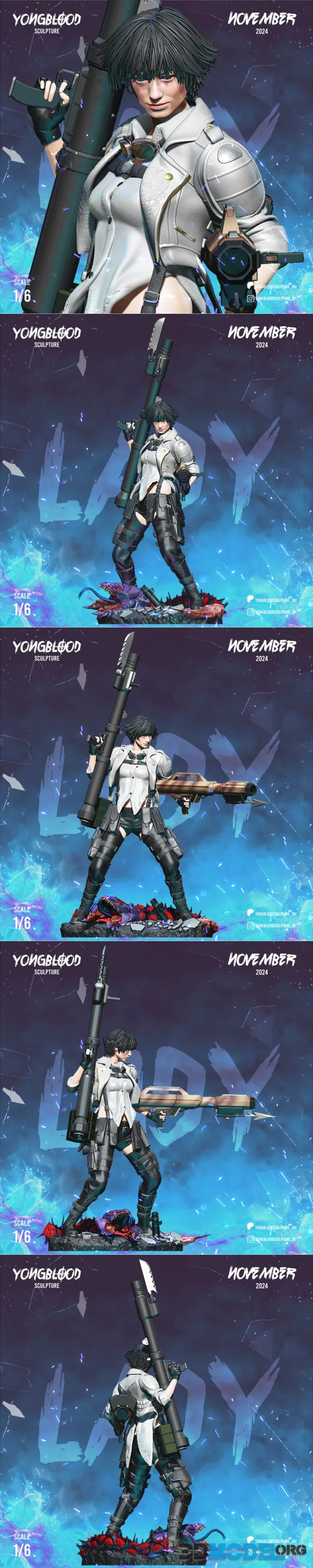 Yongblood Sculpture - Lady Devil May Cry 5 – Printable
