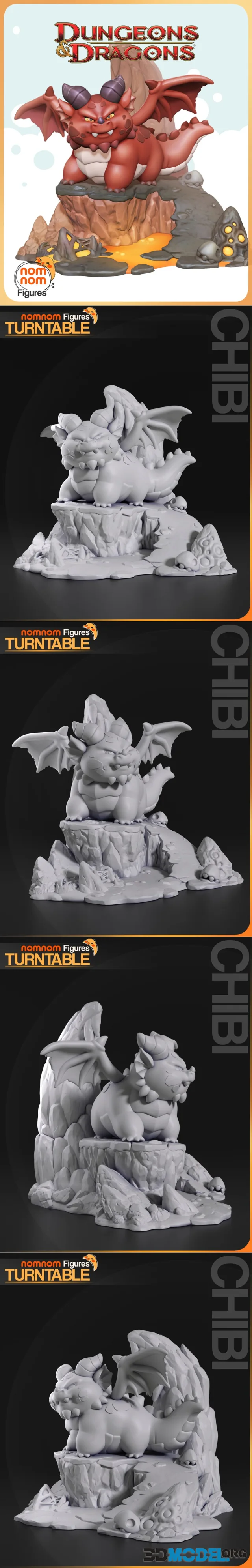 Nomnom Figures - Chibi Themberchaud from Dungeons and Dragons – Printable
