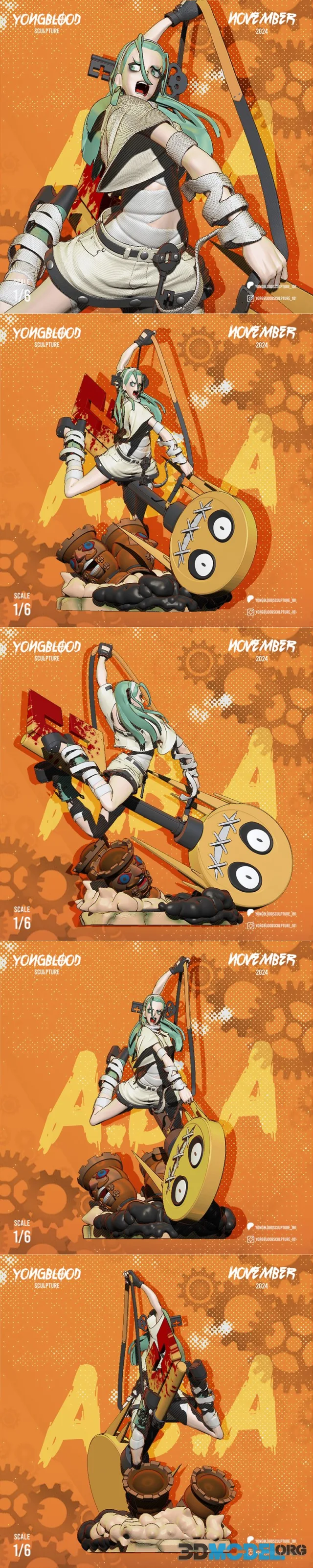 Yongblood Sculpture - A.B.A Guilty Gear – Printable